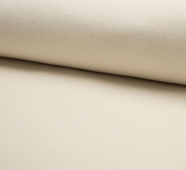 RESTSTÜCK 30cm !!! - Bio Baumwoll Fleece - uni - off white