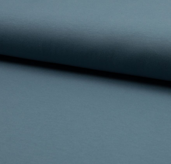RESTSTÜCK 0,90m !!! - Bio French Terry - uni - dusty blue