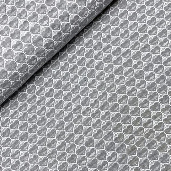 Bio Jacquard - Hearts - grey - Lillestoff