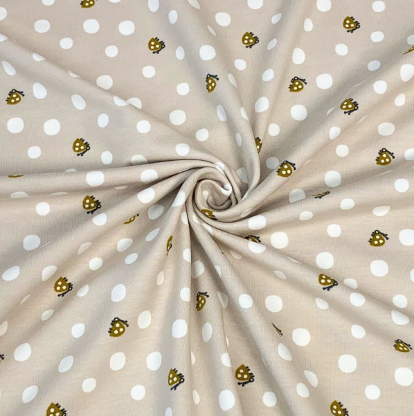 RESTSTÜCK 0,50m !!! - Bio Jersey - Beetle - beige