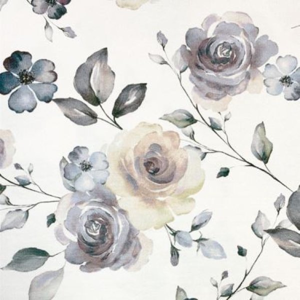 RESTSTÜCK 1,30m !!! - Bio Jersey - Dusty Roses - blue