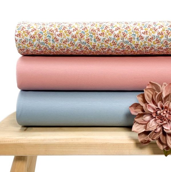Bio Jersey - Peachy Flowers