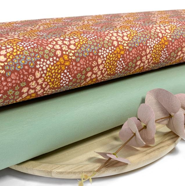 RESTSTÜCK 2,00m !!! - Bio Jersey - Sweet Flowers