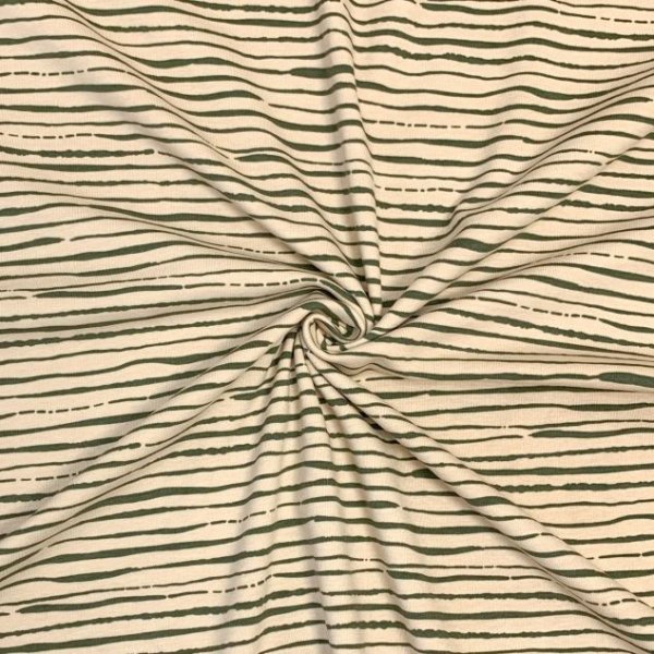 RESTSTÜCK 1,40m !!! - Bio Jersey - Stripes - sand