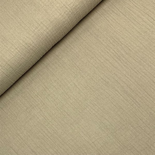 RESTSTÜCK 1,40m !!! - Bio Musselin - uni - taupe - F009