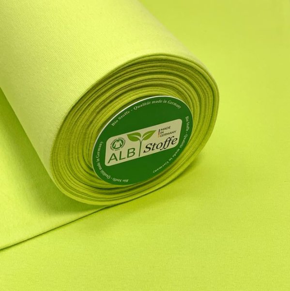 RESTSTÜCK 0,50m !!! - Bio Bündchen - Schlauch - lime - A64 - Albstoffe