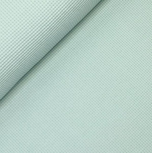 Bio Strickjersey - Waffel - light mint