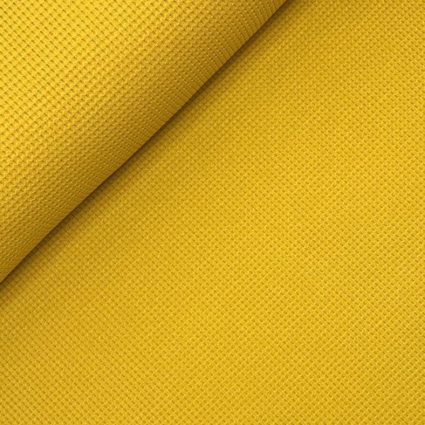 RESTSTÜCK 0,50m !!! - Bio Strickjersey - Waffel - mustard