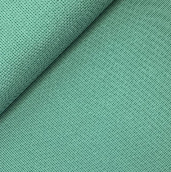Bio Strickjersey - Waffel - old mint