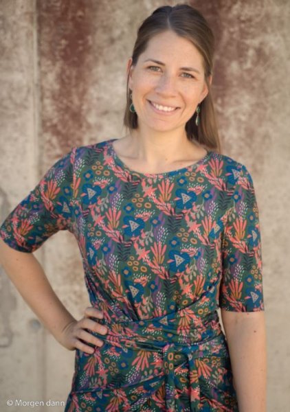 RESTSTÜCK 1,20m!!! - Viskosejersey - Boho Bravo - Blumen smaragd - Swafing by Jolijou