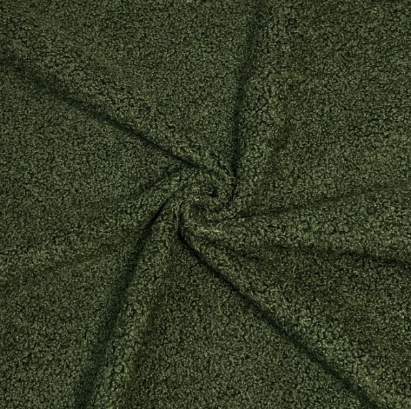 RESTSTÜCK 1,00m !!! - Boucle - Deluxe - khaki