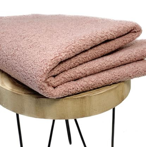 RESTSTÜCK 1,00m !!! - Boucle - Deluxe - old pink