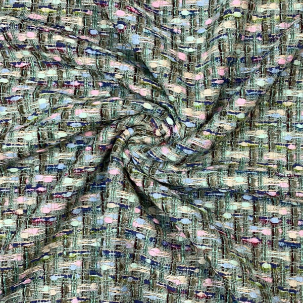Tweed Bouclé - Carolin - blue/green