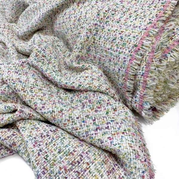 RESTSTÜCK 1,40m !!! - Tweed Bouclé - Carolin - rosa