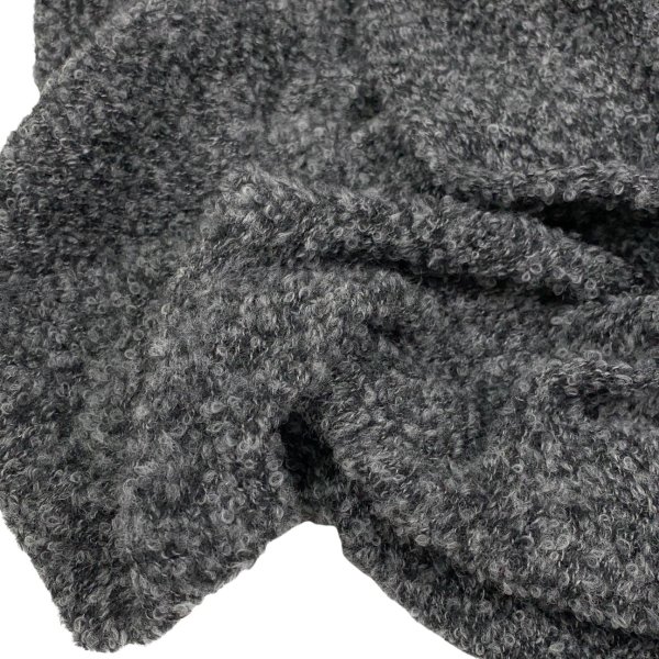 RESTSTÜCK 0,70m!!! - Strick Bouclé - grau - Albstoffe