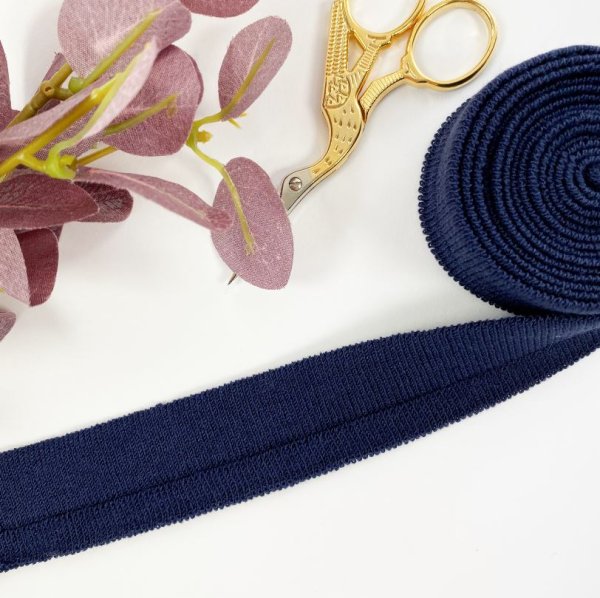 Bündchen Modalstrick - 2 cm - blue navy - Waffle Fall