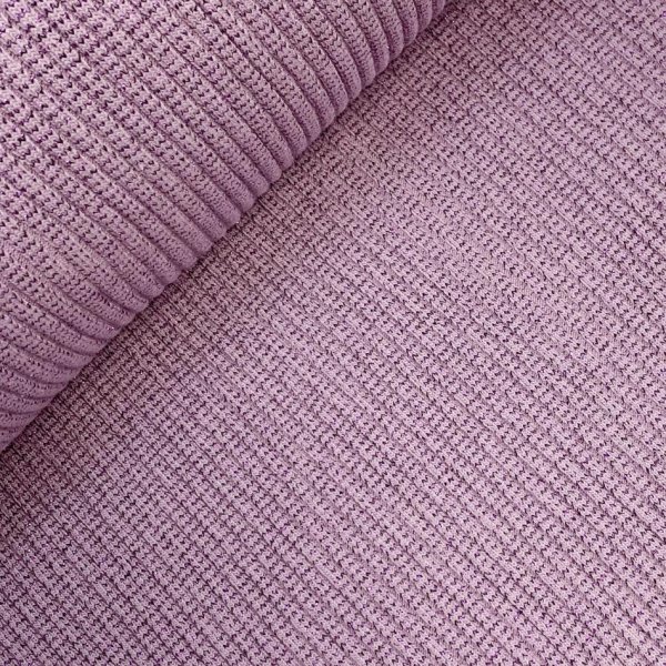 Bündchen Schlauch - Heavy Rib - Glitzer - mauve/purple