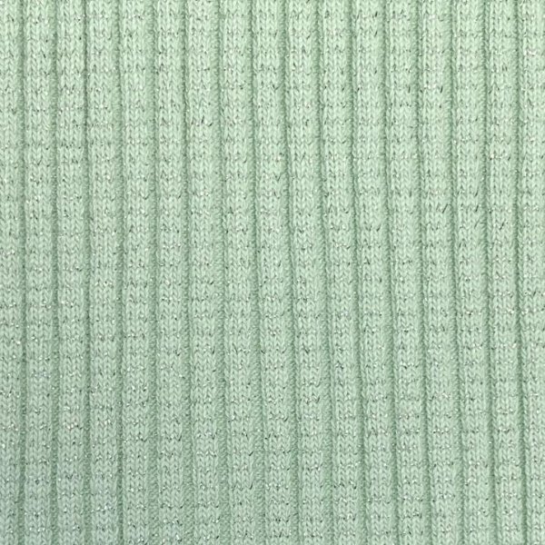 Bündchen Schlauch - Heavy Rib - Glitzer - mint/silver