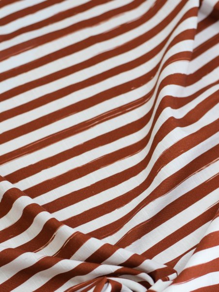 Baumwoll Leinen - Lined up - sienna - Mind the Maker