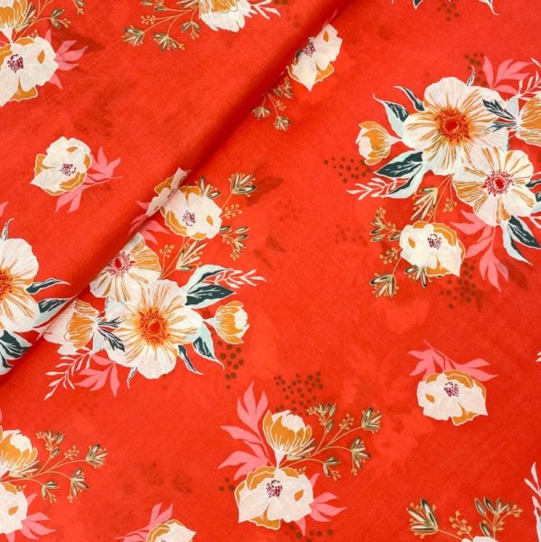 RESTSTÜCK 2,30m !!! - Viskose - Candied Roses  - Cozy & Joyful - Art Gallery Fabrics