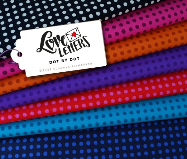 Bio Canvas - Dot by Dot - Col. 07 - Love Letters - Hamburger Liebe - Albstoffe