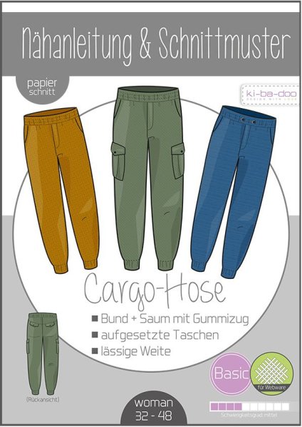 Papierschnittmuster - Cargo Hose - Damen - Kibadoo