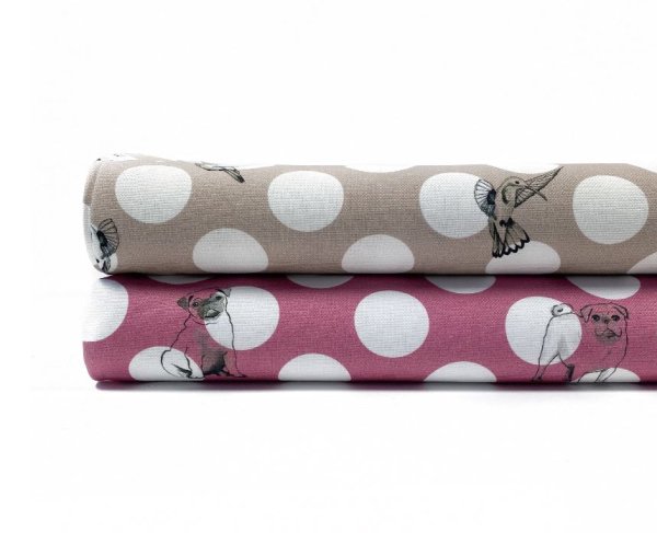 Canvas - Carlos - Punkte Hunde - altrosa - Swafing