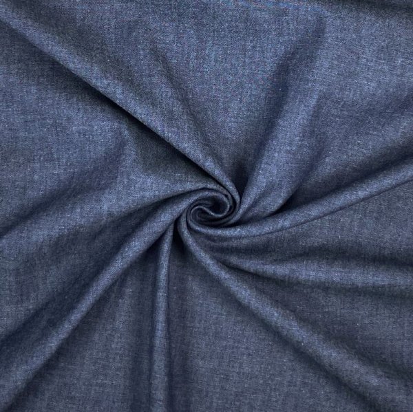 RESTSTÜCK 1,50m !!! - Chambray - uni - jeans dunkelblau