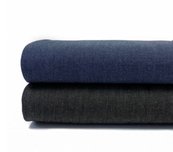 RESTSTÜCK 70cm !!! - Chambray - uni - jeans schwarz