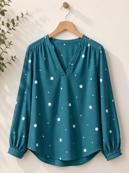 Viskose Twill mit LENZING™ ECOVERO™ Fasern - Dainty Dot - teal - Mind the Maker