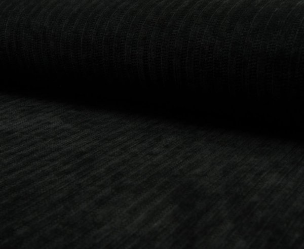 RESTSTÜCK 1,70m !!! - Chenille - Cable Claudy - black