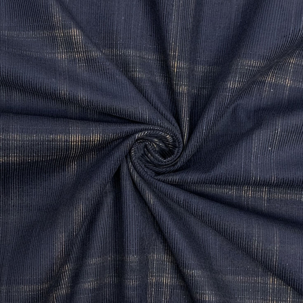 RESTSTÜCK 0,40m !!! - Feincord - Check Henry - blue navy