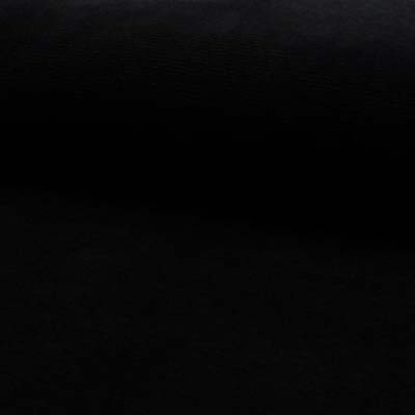 RESTSTÜCK 1,0m !!! - Cord Jersey - Fine Rib - black