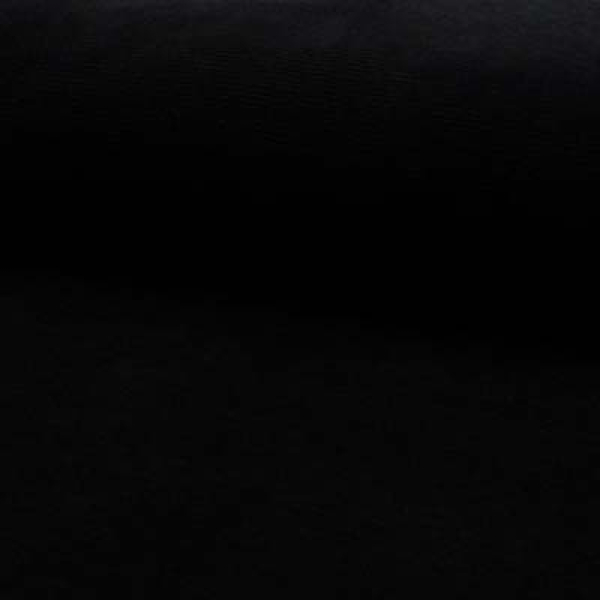 RESTSTÜCK 1,00m !!! - Cord Jersey - Fine Rib - black