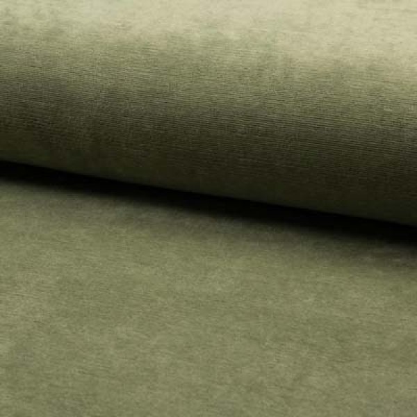 RESTSTÜCK 0,60m !!! - Cord Jersey - Fine Rib - khaki