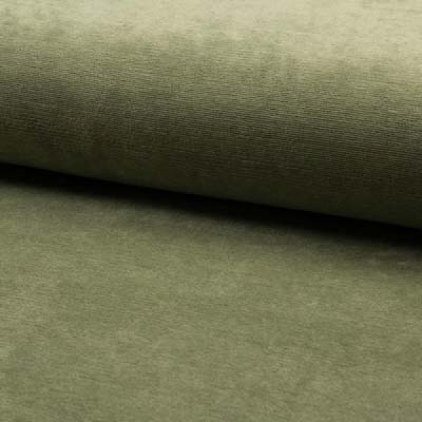 RESTSTÜCK 1,00m !!! - Cord Jersey - Fine Rib - khaki