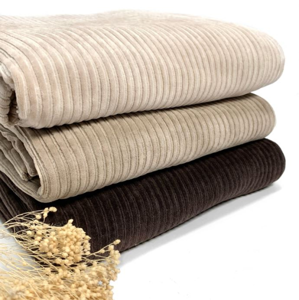 RESTSTÜCK 1,40m !!! - Breitcord Jersey - uni - dark brown