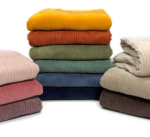 RESTSTÜCK 60cm !!! - Breitcord Jersey - uni - taupe