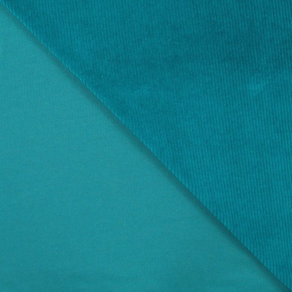 Cord Jersey - Kalifornien - light petrol