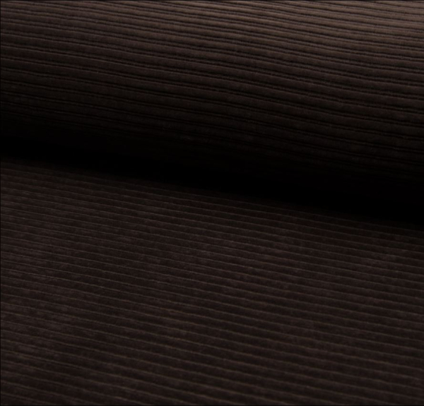 RESTSTÜCK 1,40m !!! - Breitcord Jersey - uni - dark brown