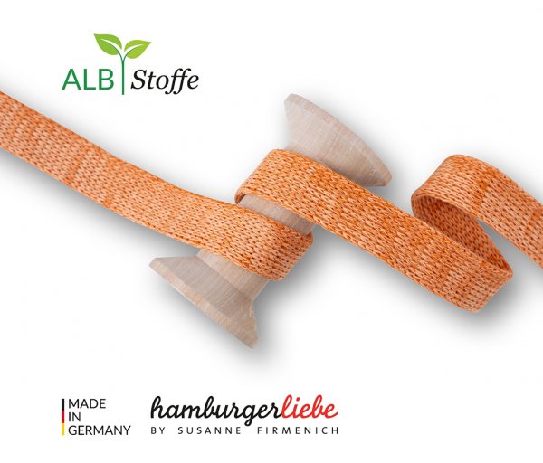 Bio Flachkordel - 2,0 cm - A76/A86 - Albstoffe - Hamburger Liebe