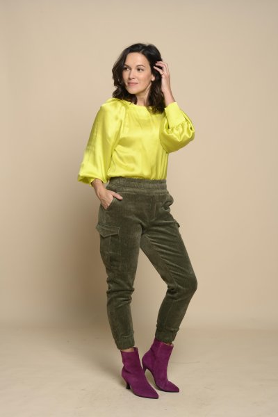 RESTSTÜCK 1,20m !!! - Cord - June - washed - khaki