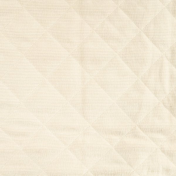 Cord Stepper mit Plüschabseite - Raute - beige