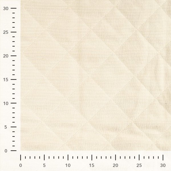 Cord Stepper mit Plüschabseite - Raute - beige