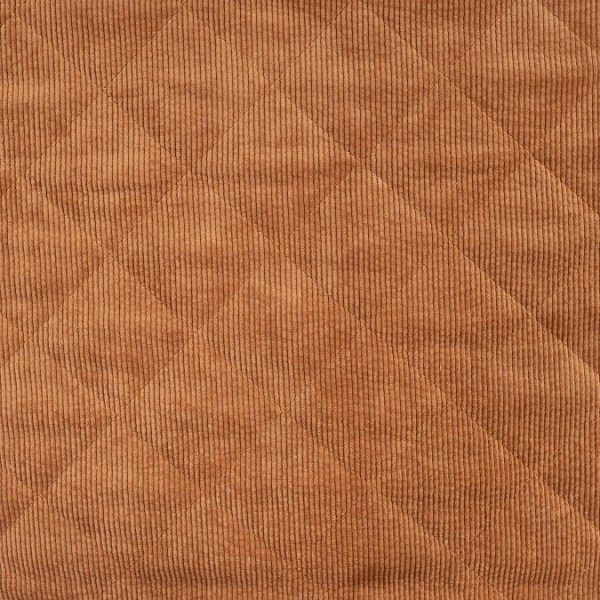 Cord Stepper mit Plüschabseite - Raute - camel