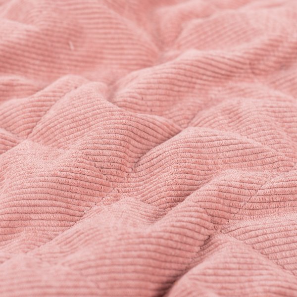 Cord Stepper mit Plüschabseite - Raute - rose