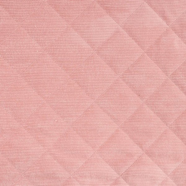 Cord Stepper mit Plüschabseite - Raute - rose