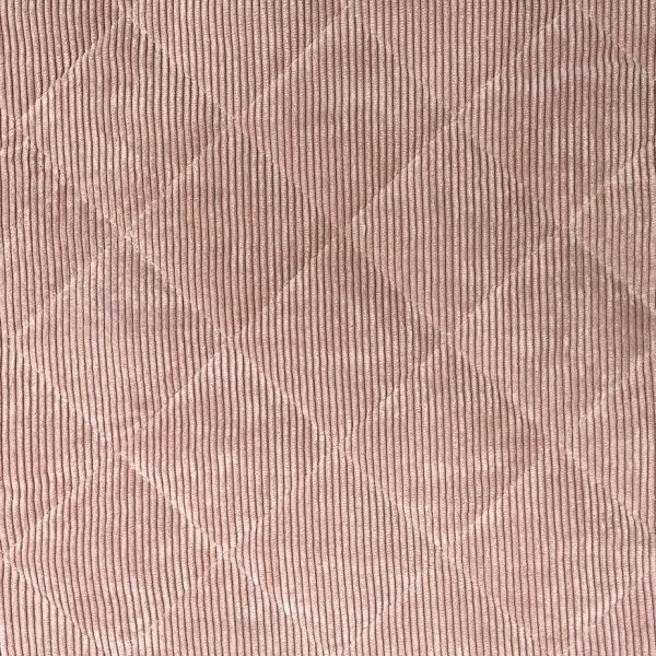RESTSTÜCK 0,50m !!! - Cord Stepper mit Plüschabseite - Raute - old pink