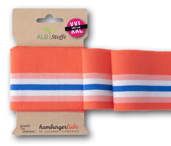Cuff me - Bio Bündchen - College Col. 155 - luce rosso/nude/meringa/bluette - Life Loves You - Hamburger Liebe