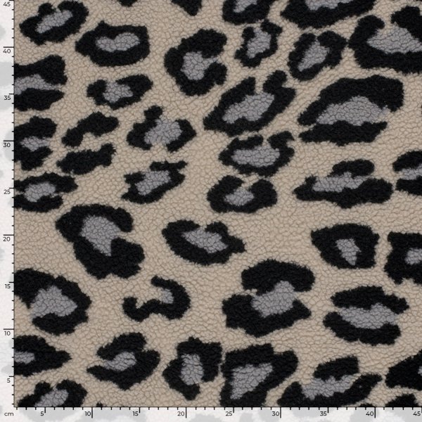 Mantelstoff - Curly Lamb - Maite Big - graublau